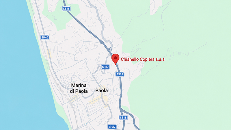 Posizione di Chianello Copiers a Paola