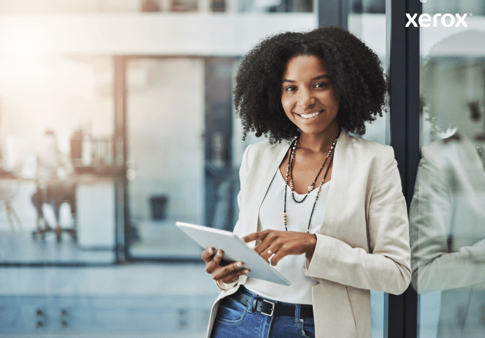 Rappresentazione visiva della strategia aziendale aggiornata di Xerox, che evidenzia le innovazioni chiave e le iniziative strategiche per il successo